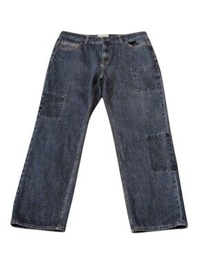 Sun + Stone Patch Jeans Men's Relaxed Fit Med Wash 38x32